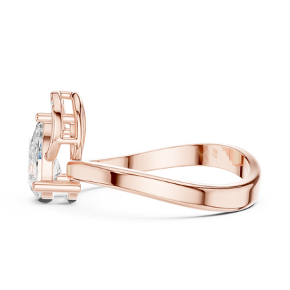Mixed Shape Lab Grown Diamond Halo Ring