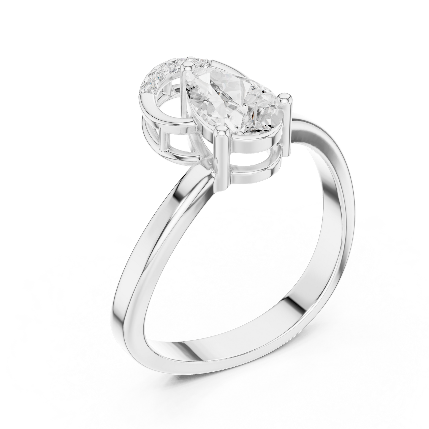 Mixed Shape Lab Grown Diamond Halo Ring