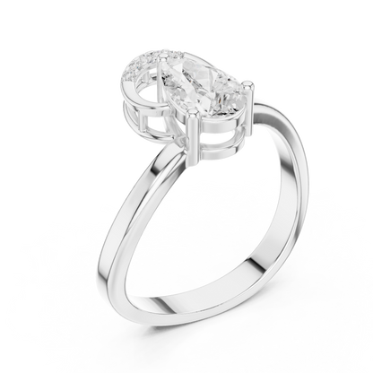 Mixed Shape Lab Grown Diamond Halo Ring
