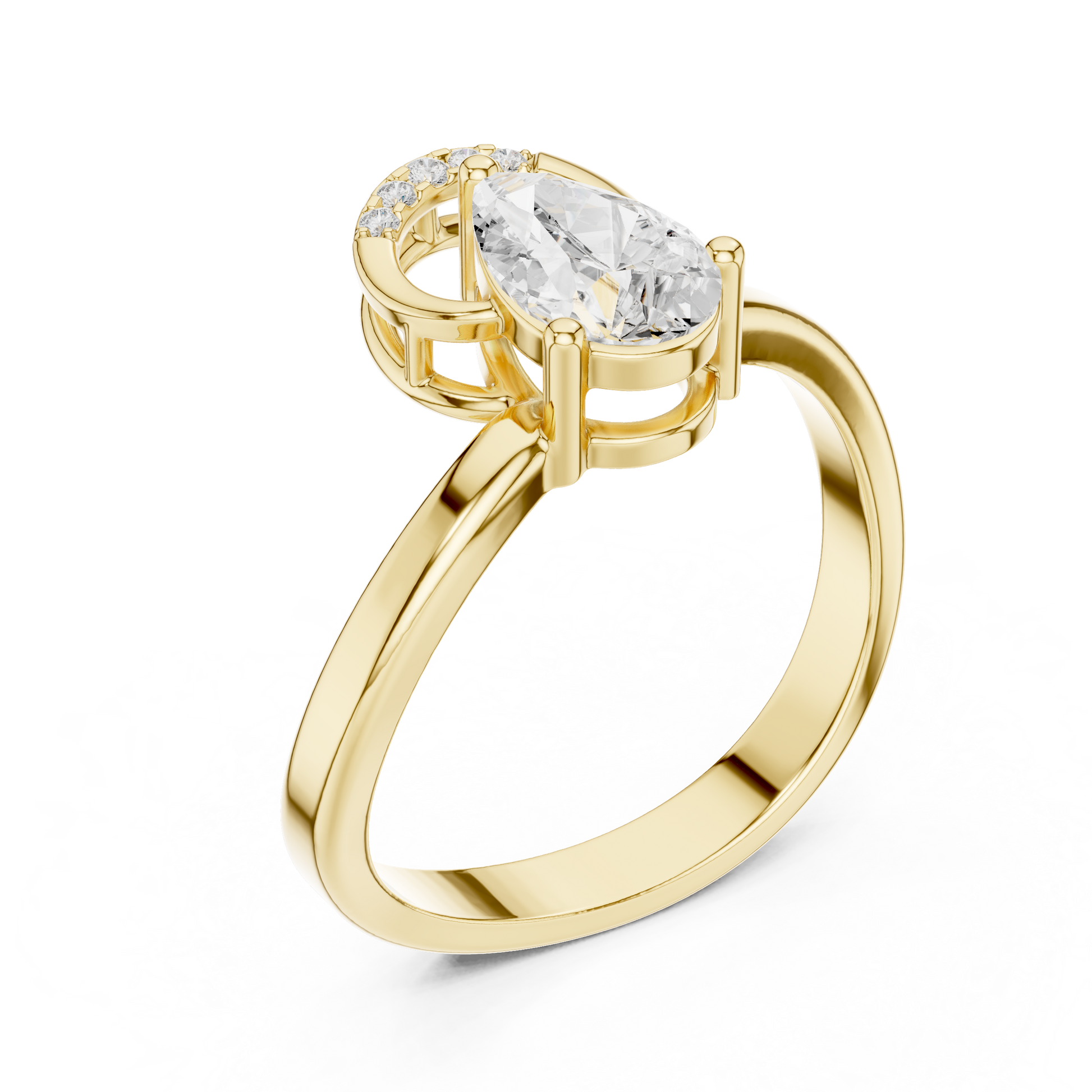 Mixed Shape Lab Grown Diamond Halo Ring