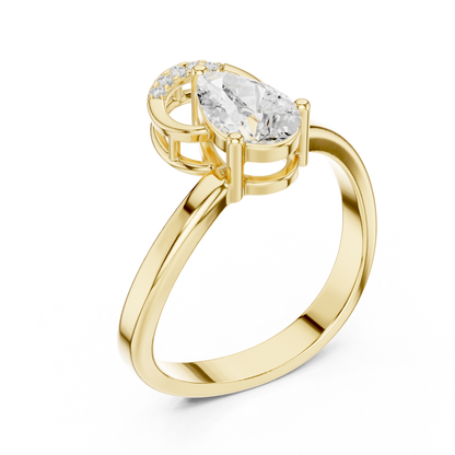 Mixed Shape Lab Grown Diamond Halo Ring