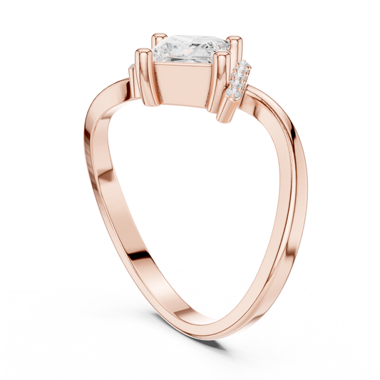 Mixed Shape Lab Grown Diamond Halo Ring