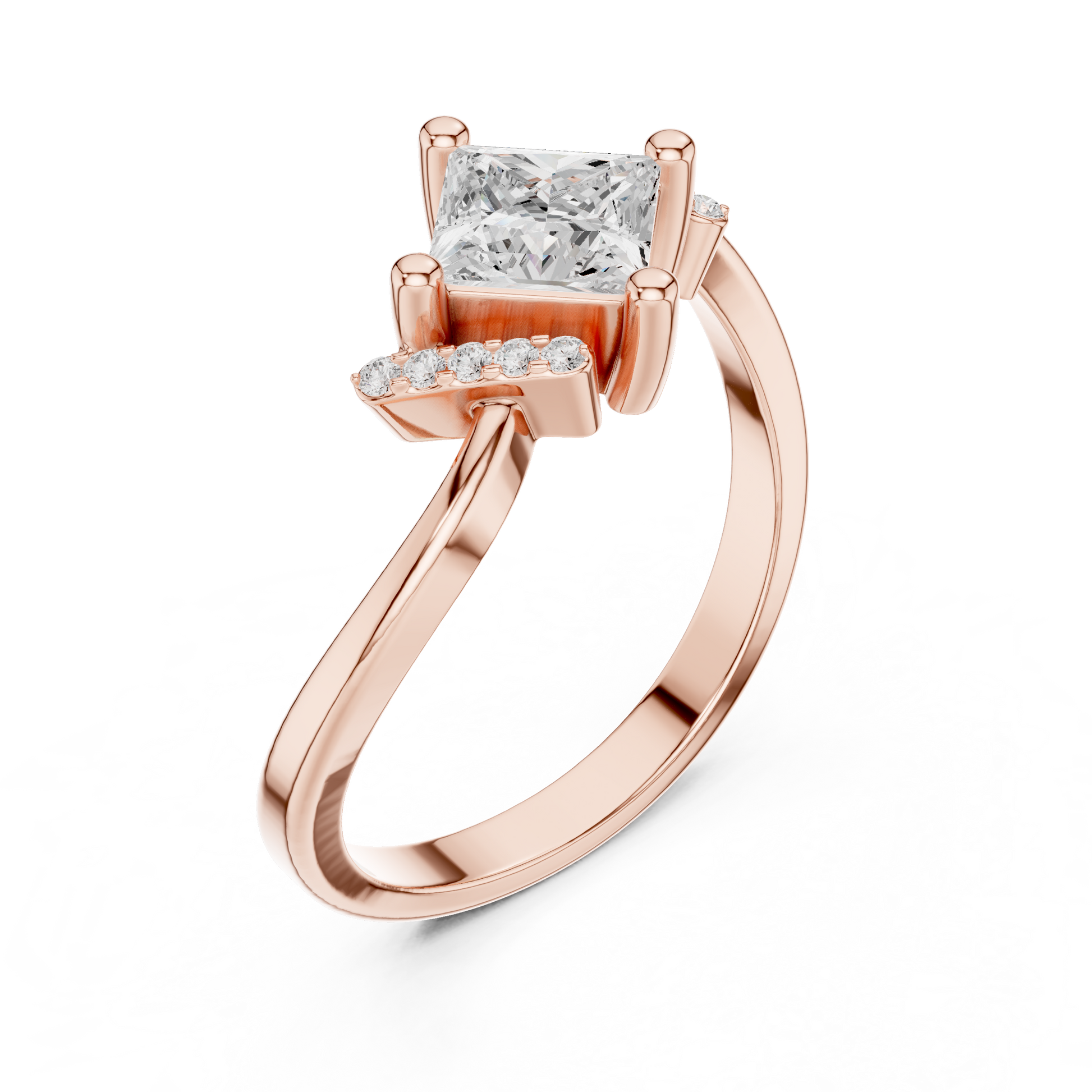 Mixed Shape Lab Grown Diamond Halo Ring