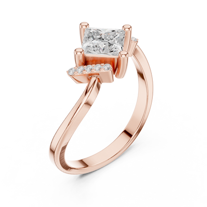 Mixed Shape Lab Grown Diamond Halo Ring