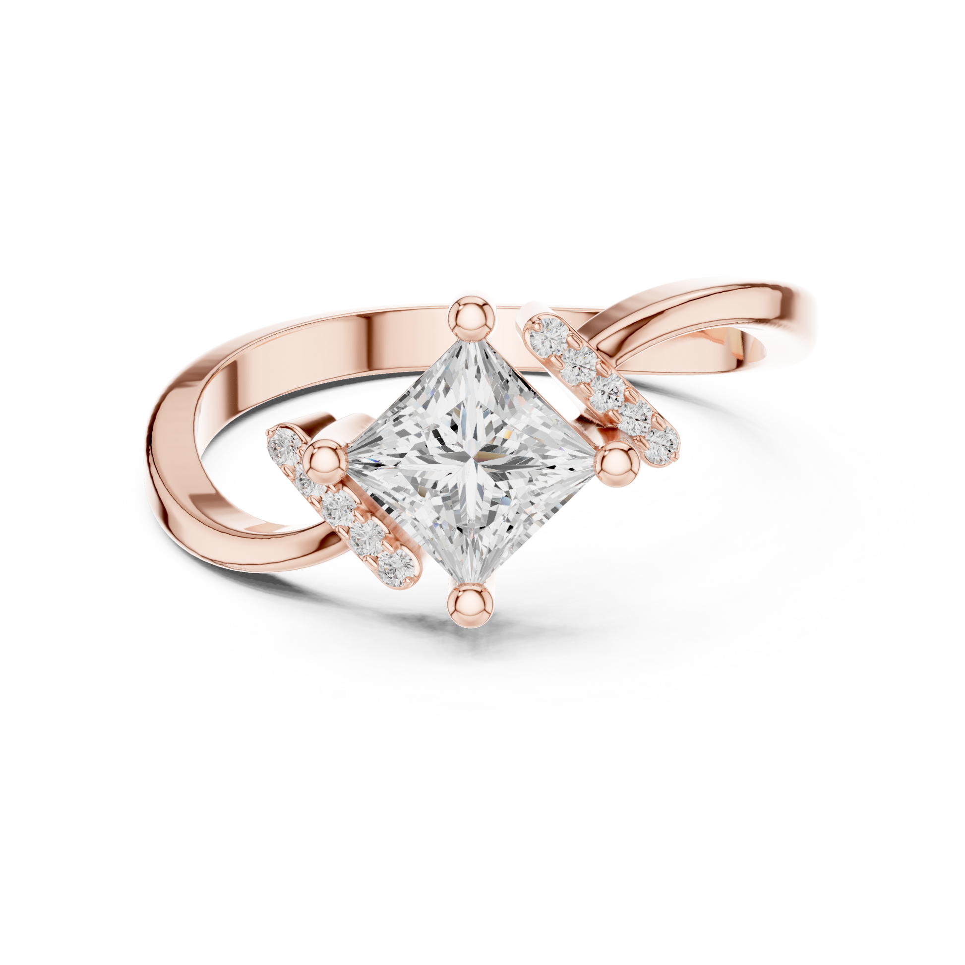 Mixed Shape Lab Grown Diamond Halo Ring