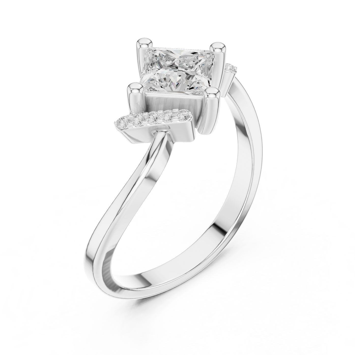 Mixed Shape Lab Grown Diamond Halo Ring