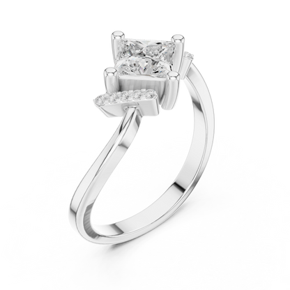 Mixed Shape Lab Grown Diamond Halo Ring