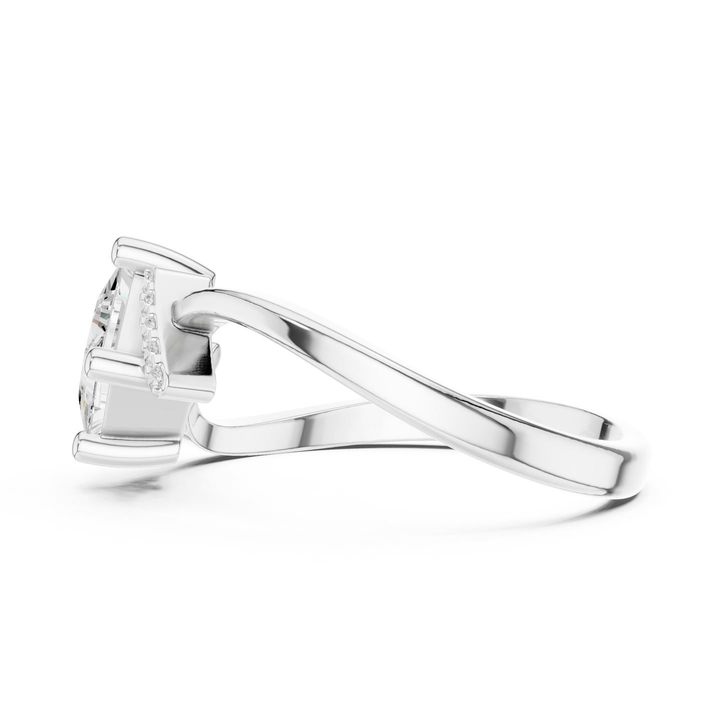 Mixed Shape Lab Grown Diamond Halo Ring
