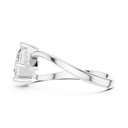 Mixed Shape Lab Grown Diamond Halo Ring