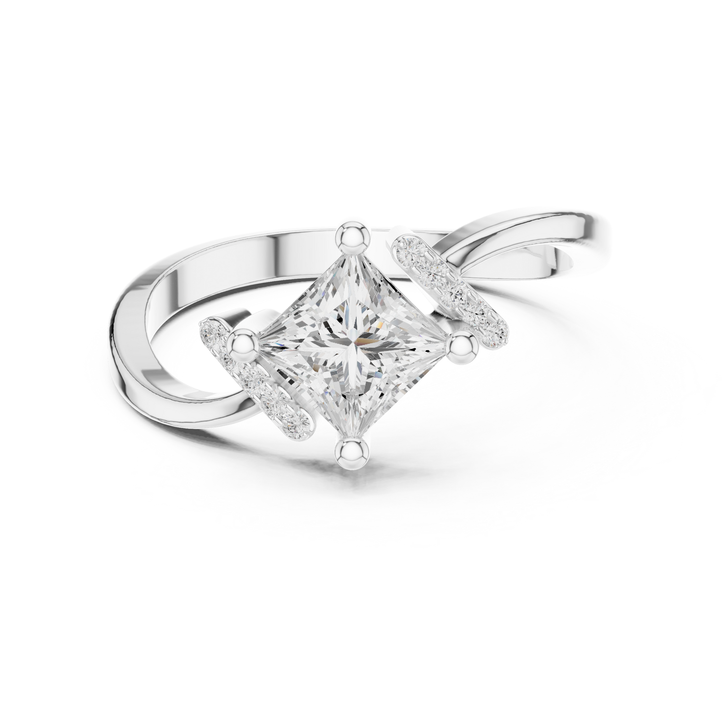 Mixed Shape Lab Grown Diamond Halo Ring
