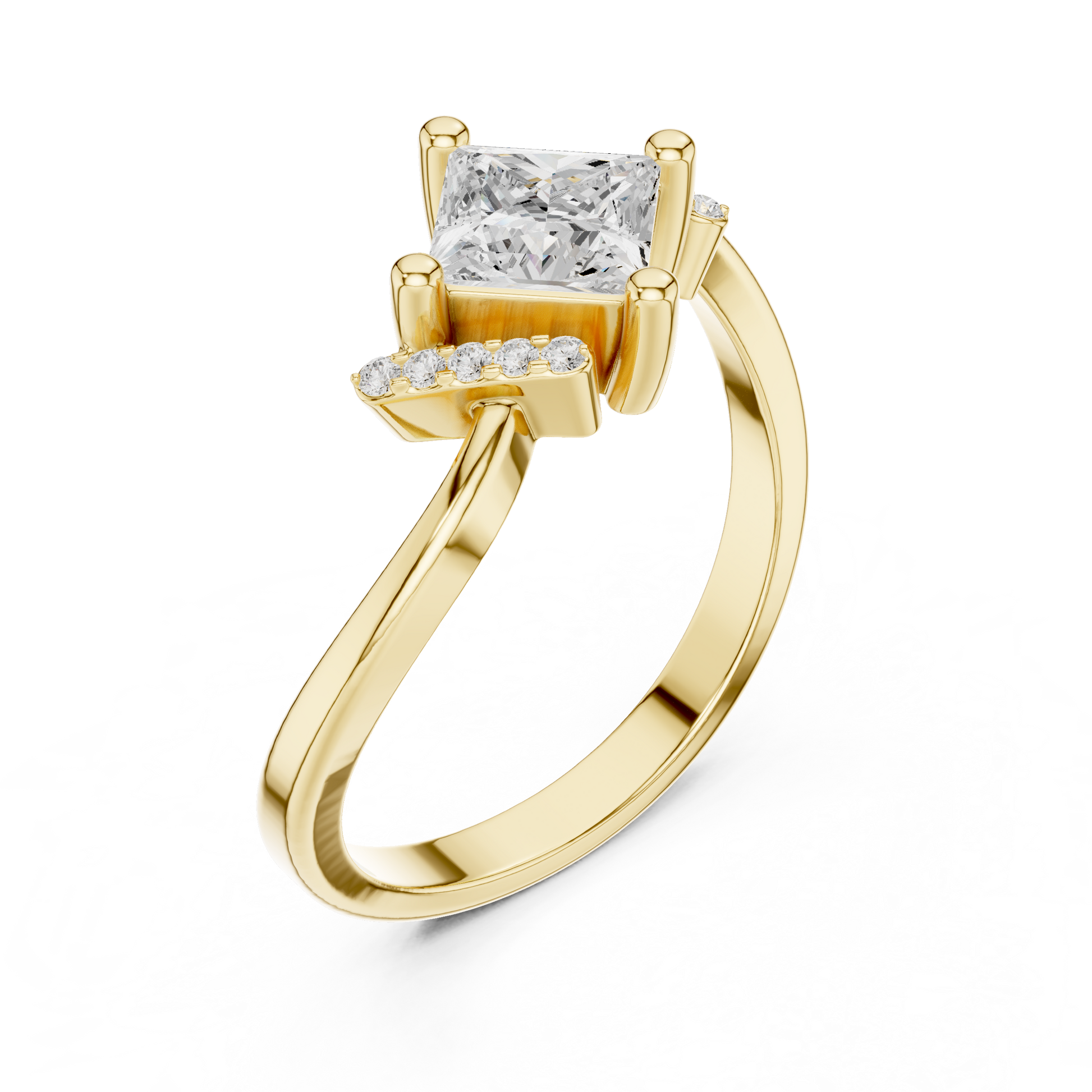 Mixed Shape Lab Grown Diamond Halo Ring