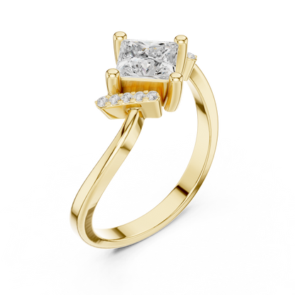 Mixed Shape Lab Grown Diamond Halo Ring