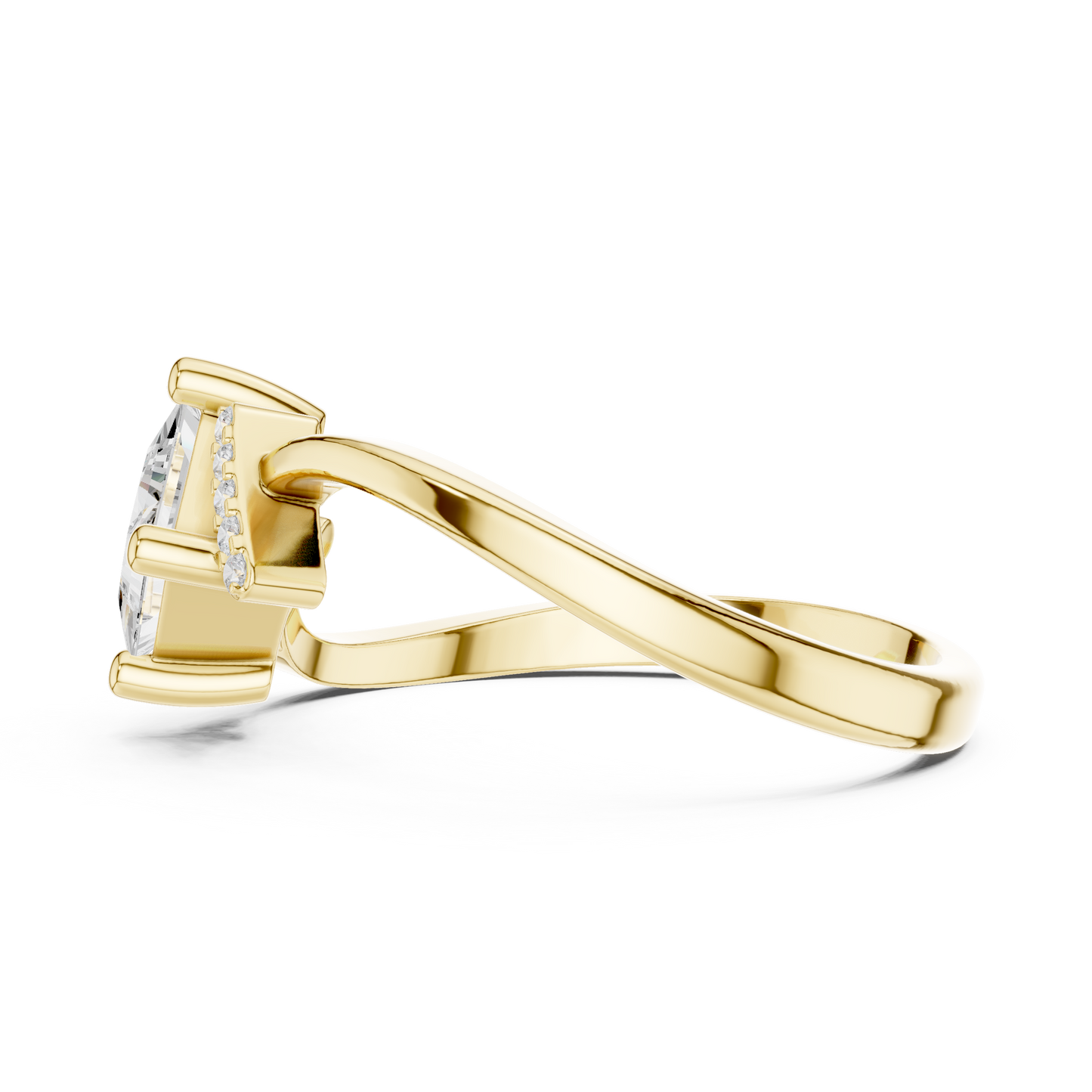 Mixed Shape Lab Grown Diamond Halo Ring