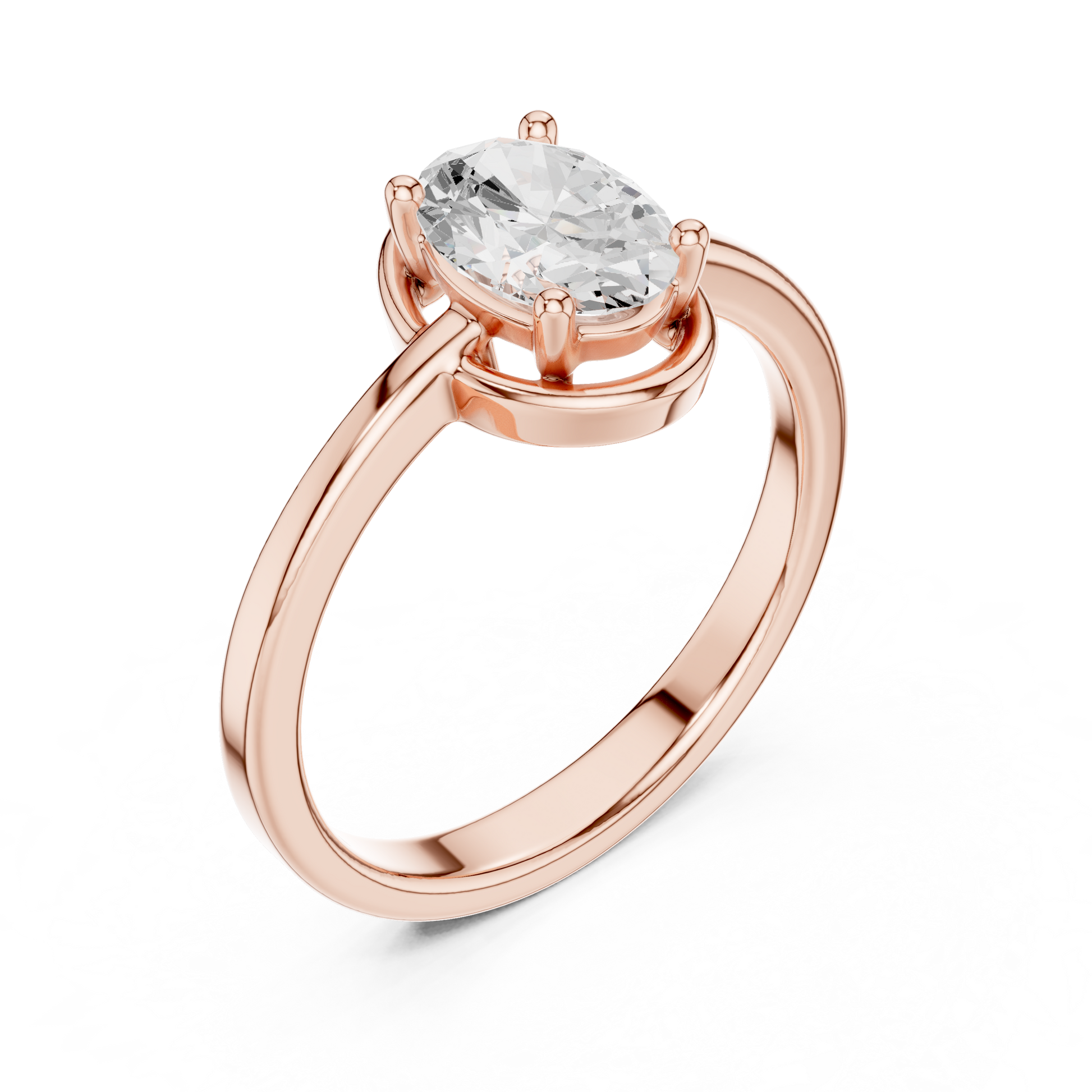 Oval Solitaire Lab Grown Diamond Ring