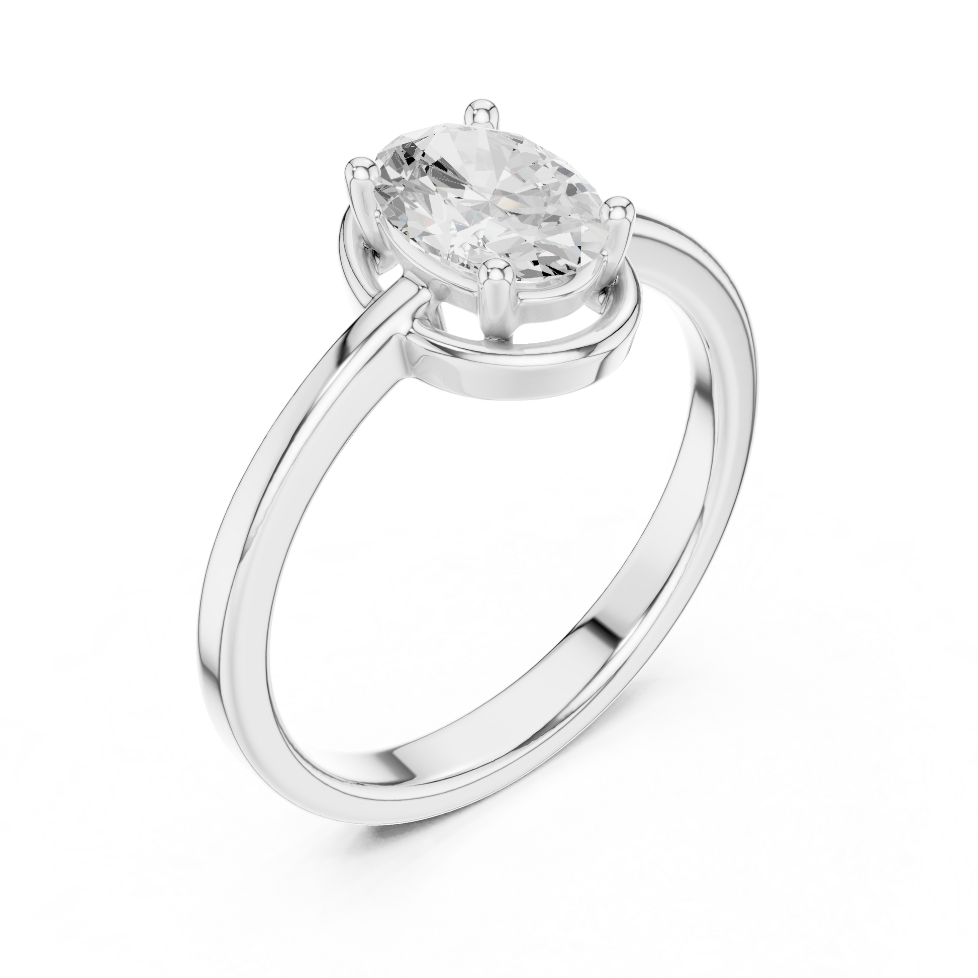 Oval Solitaire Lab Grown Diamond Ring