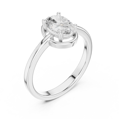 Oval Solitaire Lab Grown Diamond Ring