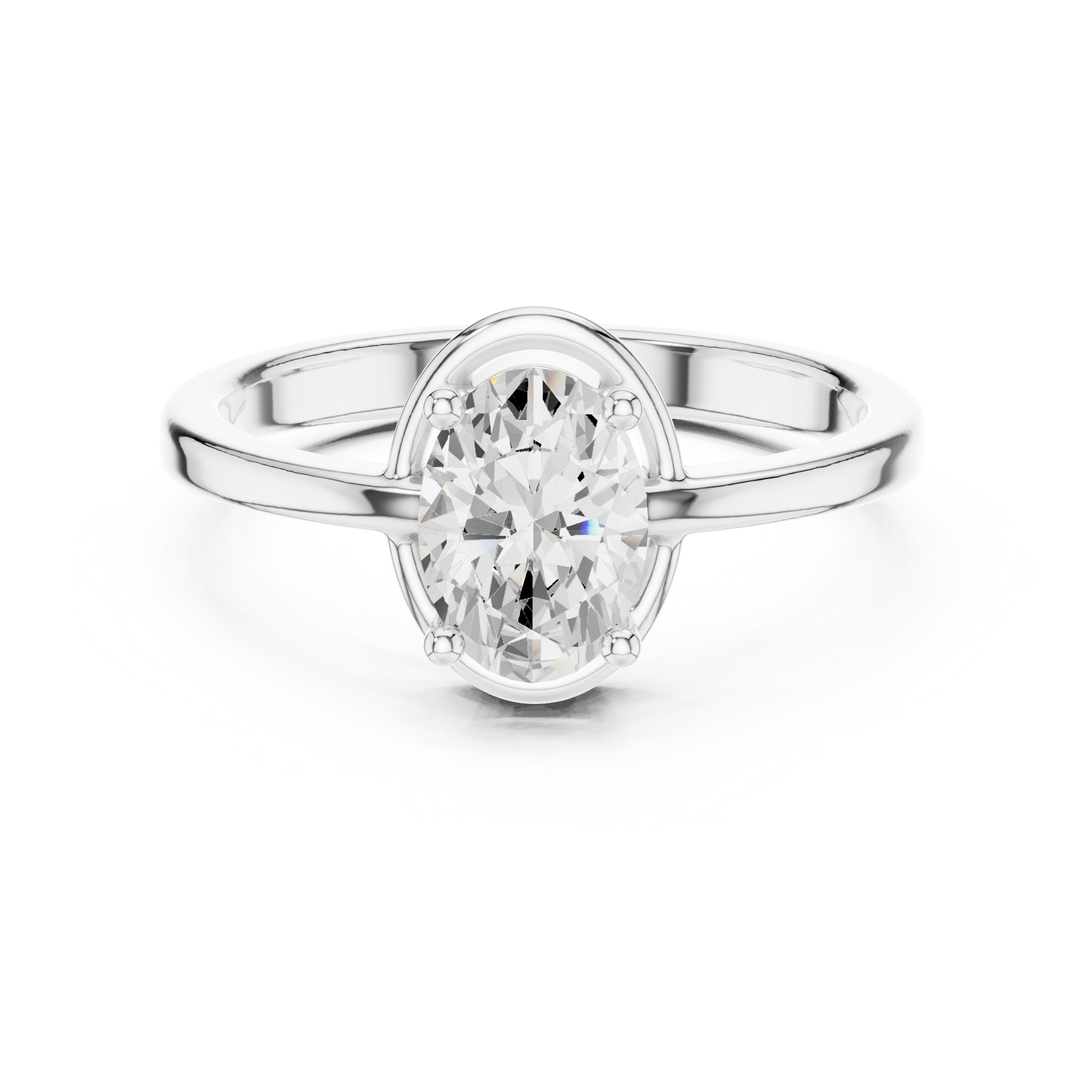 Oval Solitaire Lab Grown Diamond Ring