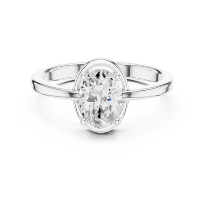 Oval Solitaire Lab Grown Diamond Ring