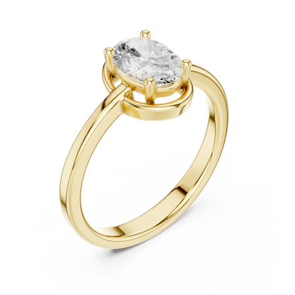 Oval Solitaire Lab Grown Diamond Ring