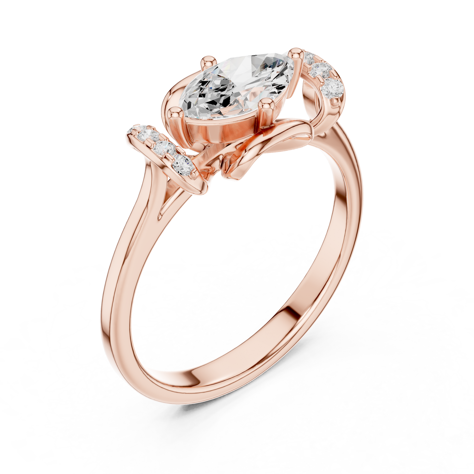 Mixed Shape Lab Grown Diamond Halo Ring
