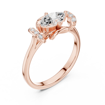 Mixed Shape Lab Grown Diamond Halo Ring