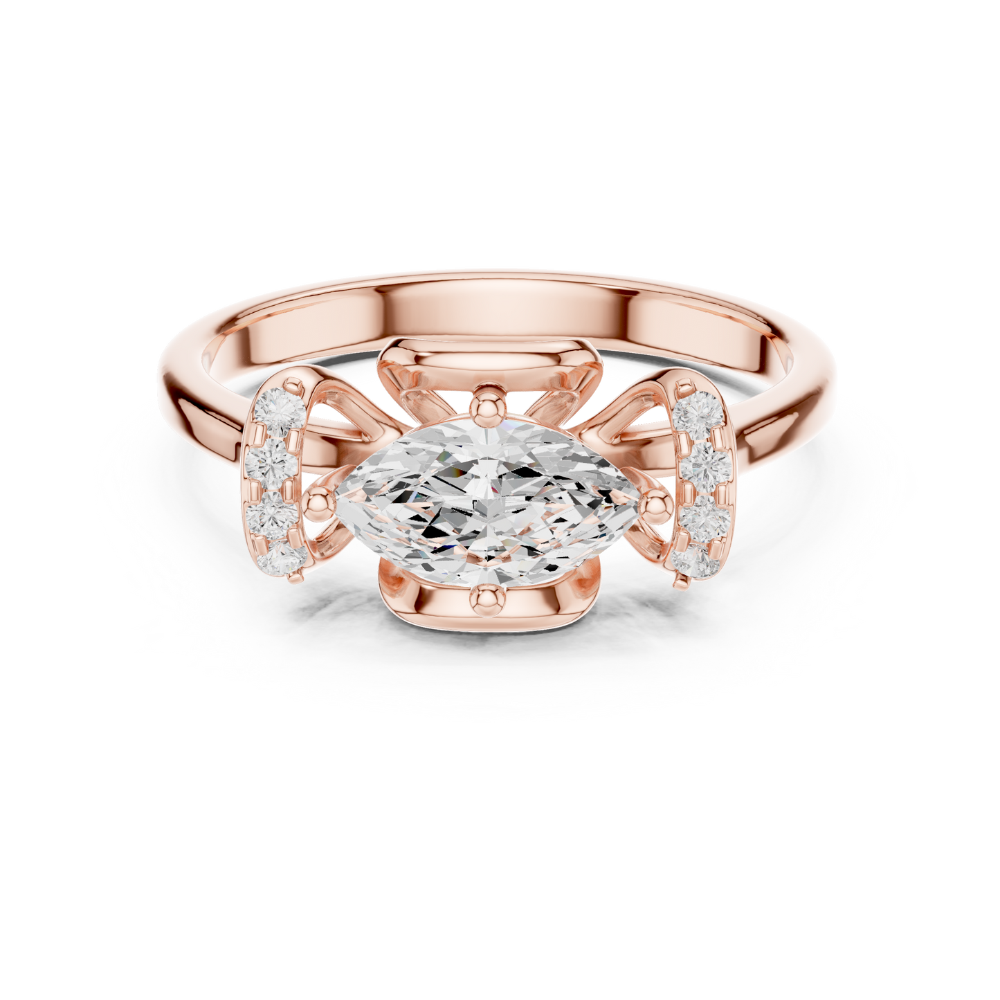 Mixed Shape Lab Grown Diamond Halo Ring