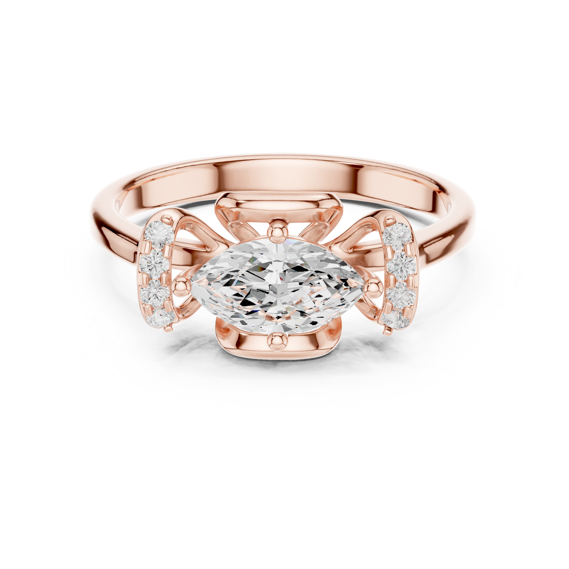 Mixed Shape Lab Grown Diamond Halo Ring