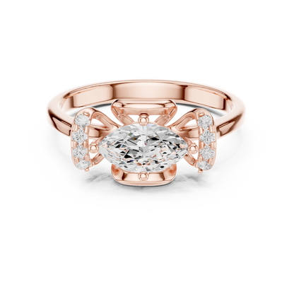 Mixed Shape Lab Grown Diamond Halo Ring