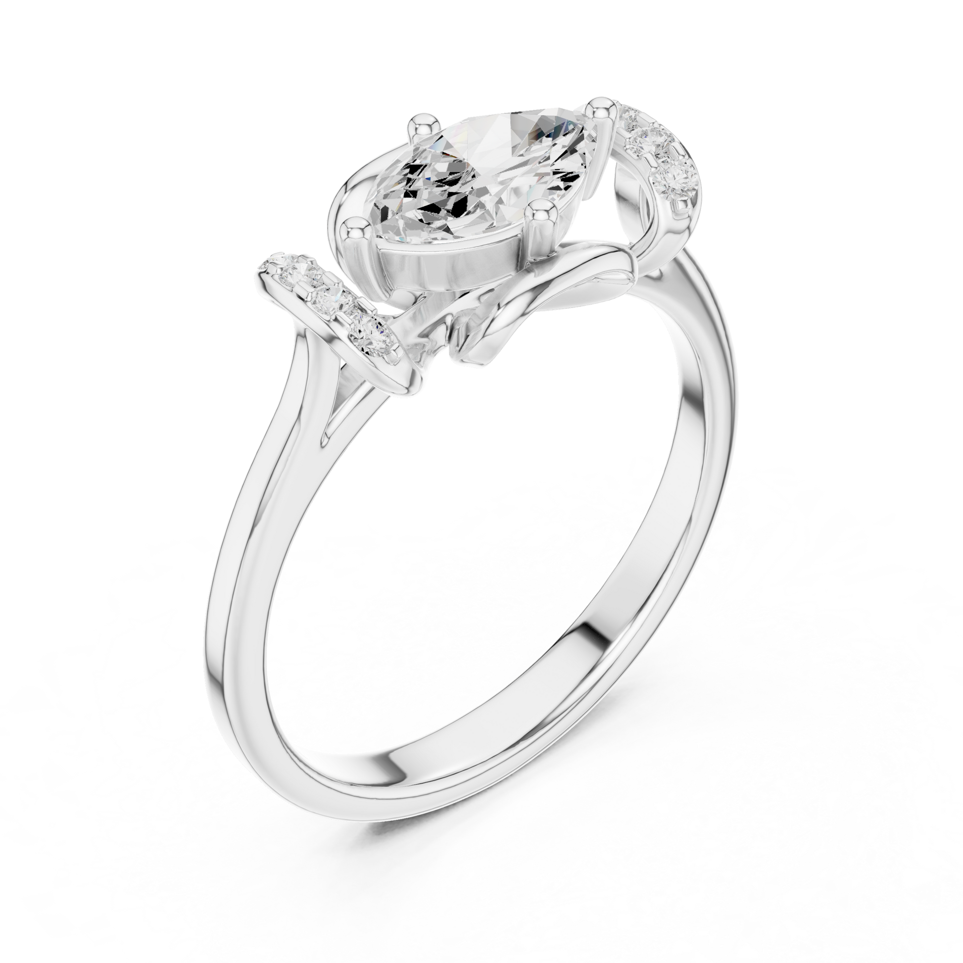 Mixed Shape Lab Grown Diamond Halo Ring