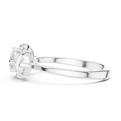 Mixed Shape Lab Grown Diamond Halo Ring