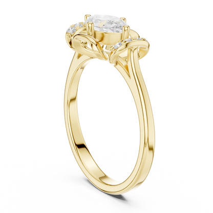 Mixed Shape Lab Grown Diamond Halo Ring