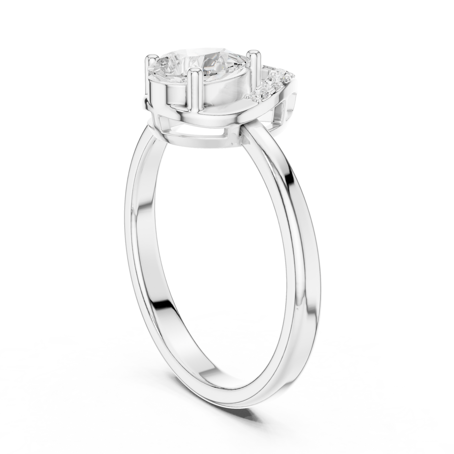 Mixed Shape Lab Grown Diamond Halo Ring