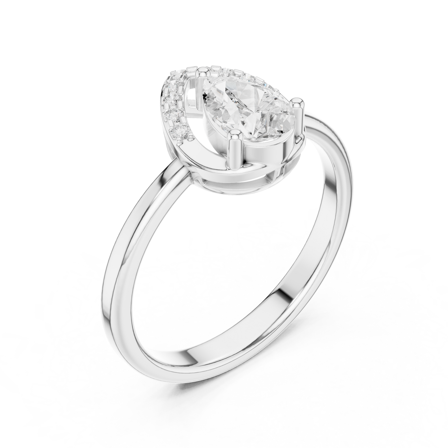 Mixed Shape Lab Grown Diamond Halo Ring