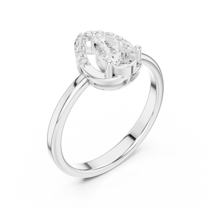 Mixed Shape Lab Grown Diamond Halo Ring