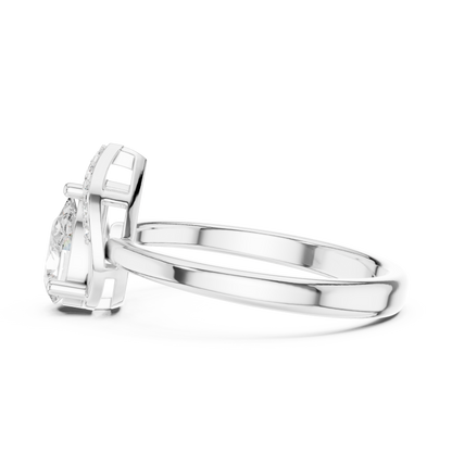 Mixed Shape Lab Grown Diamond Halo Ring