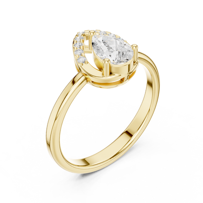 Mixed Shape Lab Grown Diamond Halo Ring
