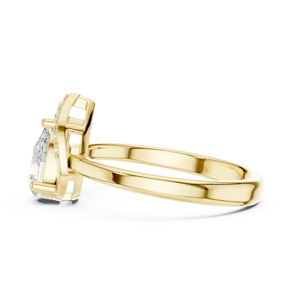Mixed Shape Lab Grown Diamond Halo Ring