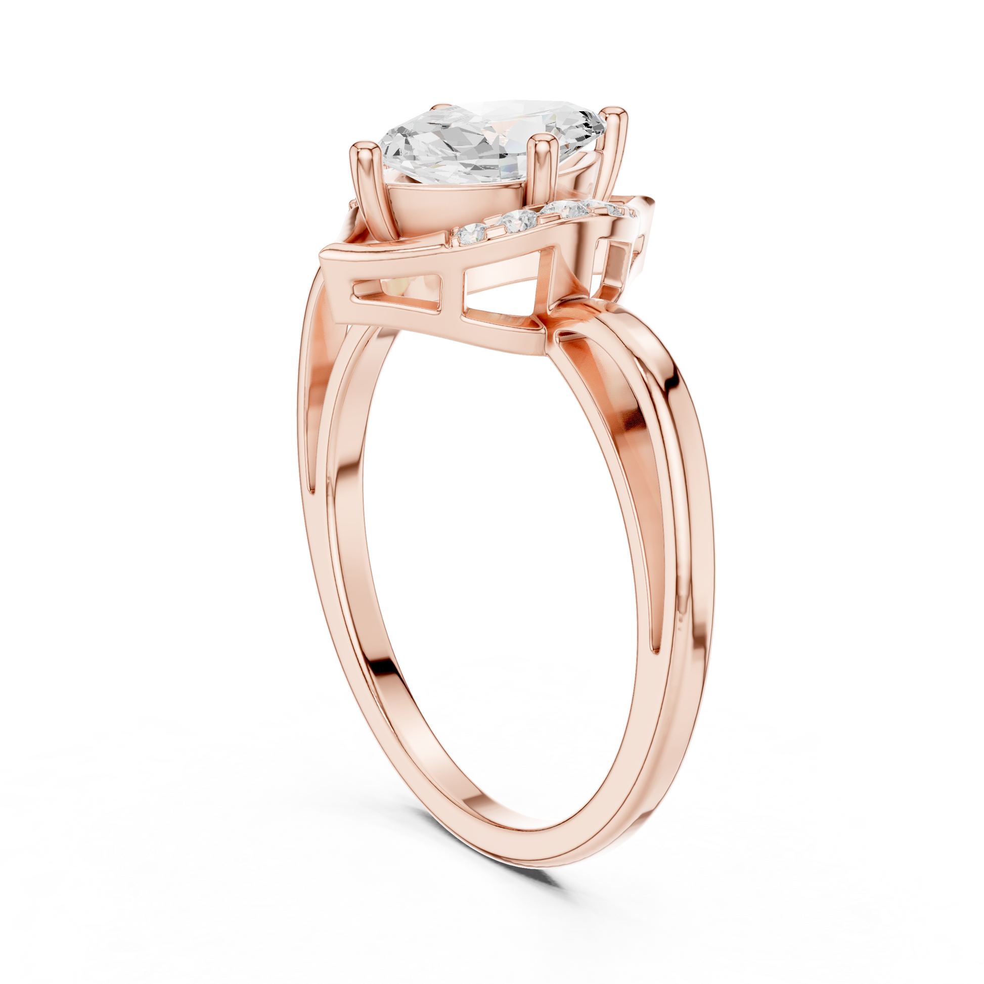 Mixed Shape Lab Grown Diamond Halo Ring