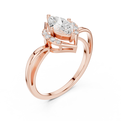 Mixed Shape Lab Grown Diamond Halo Ring