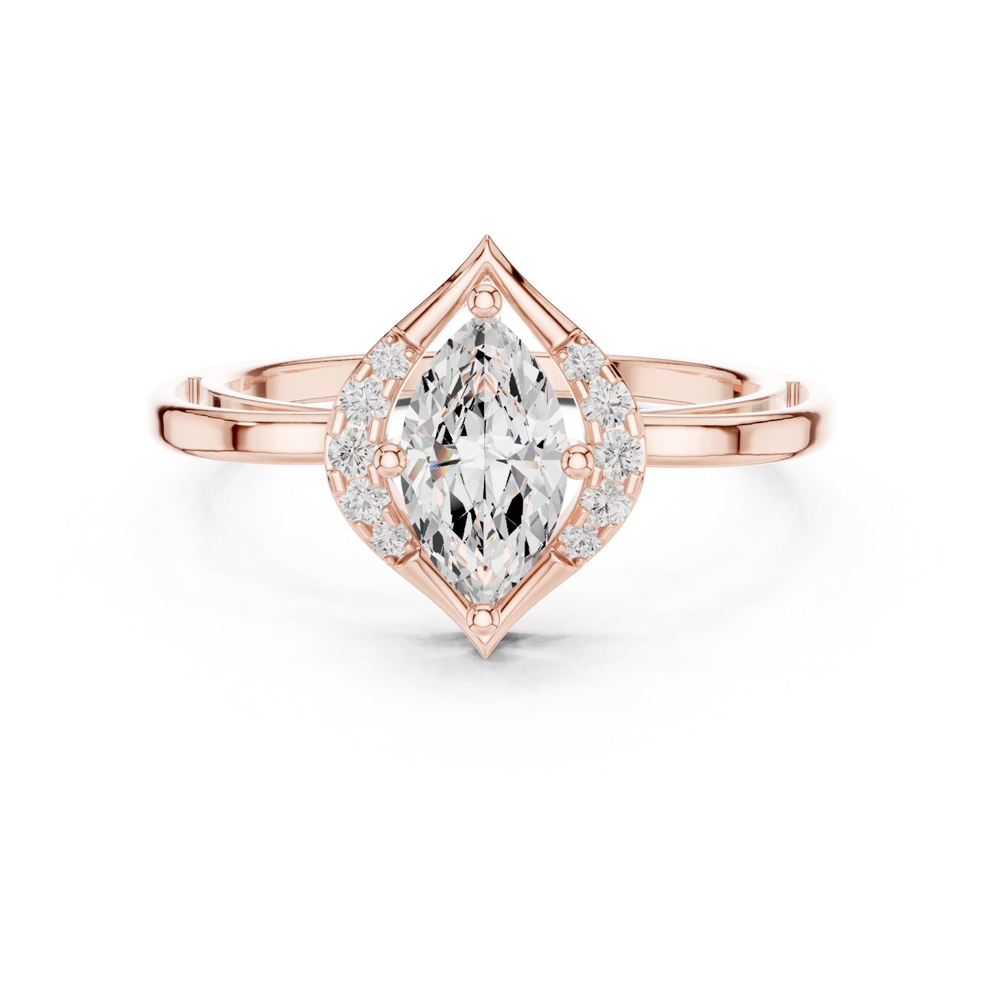 Mixed Shape Lab Grown Diamond Halo Ring