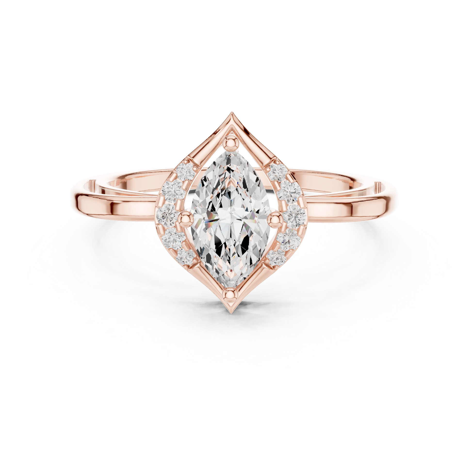 Mixed Shape Lab Grown Diamond Halo Ring