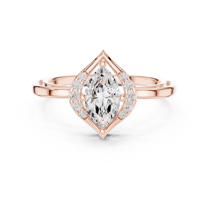 Mixed Shape Lab Grown Diamond Halo Ring