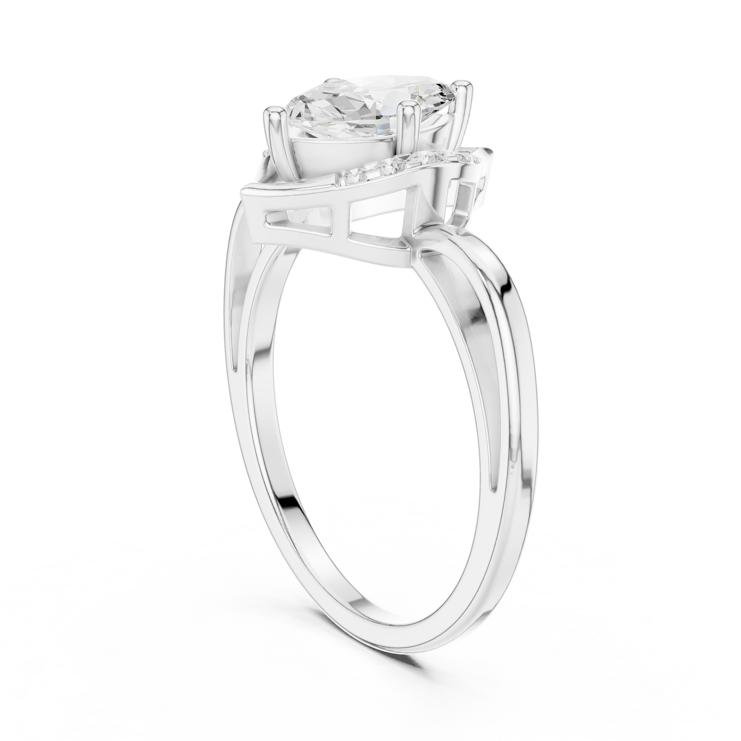 Mixed Shape Lab Grown Diamond Halo Ring