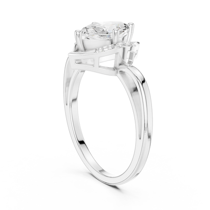 Mixed Shape Lab Grown Diamond Halo Ring