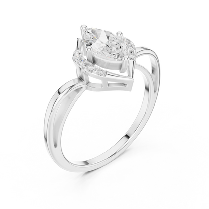Mixed Shape Lab Grown Diamond Halo Ring