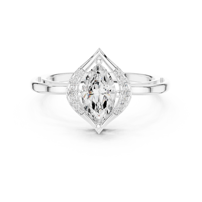 Mixed Shape Lab Grown Diamond Halo Ring