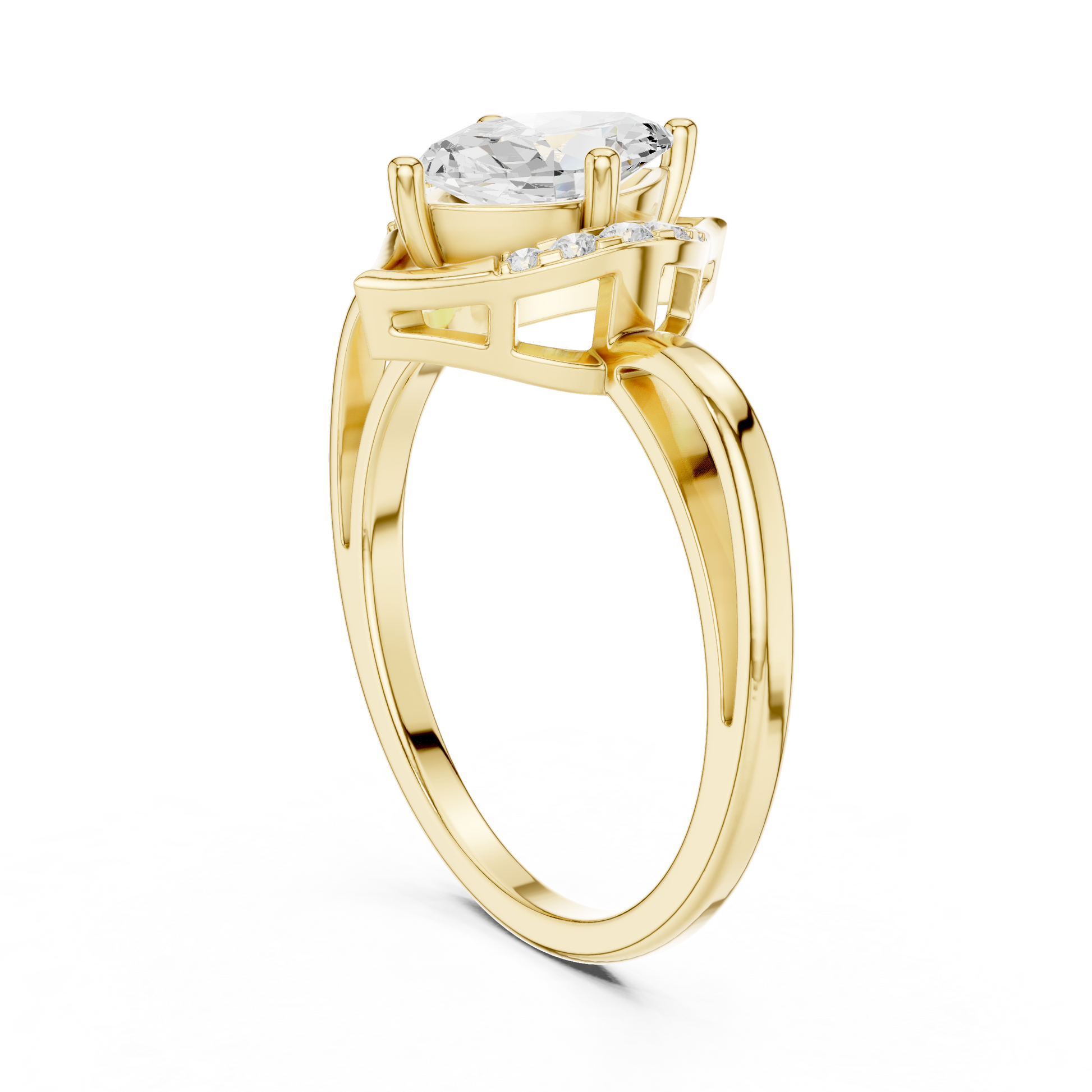 Mixed Shape Lab Grown Diamond Halo Ring