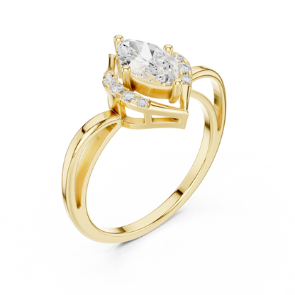 Mixed Shape Lab Grown Diamond Halo Ring