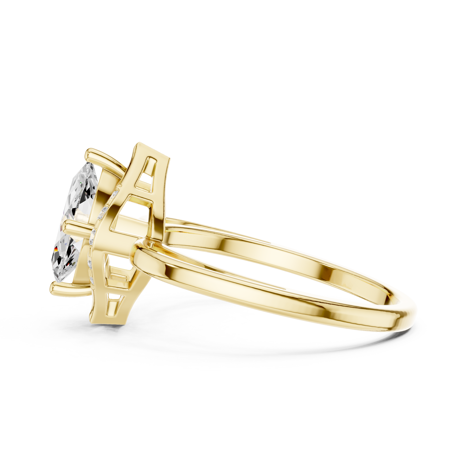 Mixed Shape Lab Grown Diamond Halo Ring