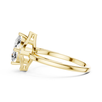 Mixed Shape Lab Grown Diamond Halo Ring